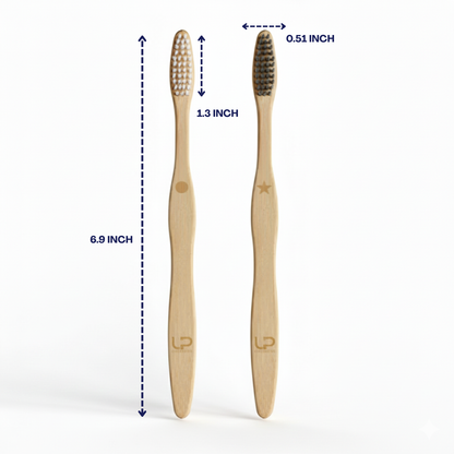LIVINGPRO Bamboo Toothbrush, 12 Pack BPA Free Medium Softness Bristles Toothbrushes, Eco-Friendly, Natural Wooden Toothbrush
