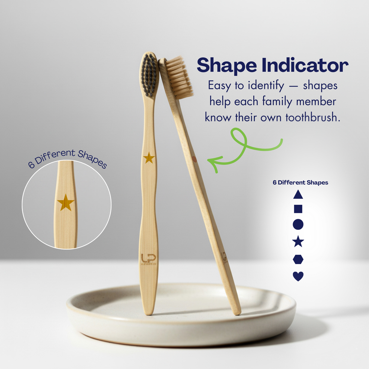 LIVINGPRO Bamboo Toothbrush, 12 Pack BPA Free Medium Softness Bristles Toothbrushes, Eco-Friendly, Natural Wooden Toothbrush