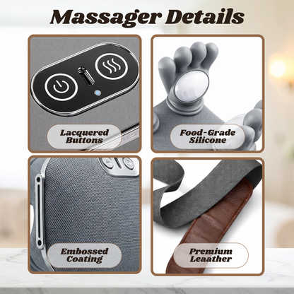 Neck Massager with Heat, Shiatsu Neck and Back Massager with 4D Kneading