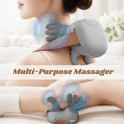 Neck Massager with Heat, Shiatsu Neck and Back Massager with 4D Kneading