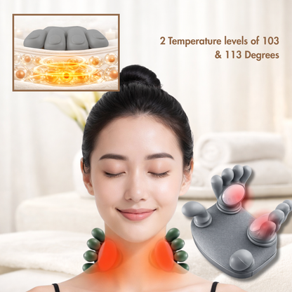 Neck Massager with Heat, Shiatsu Neck and Back Massager with 4D Kneading