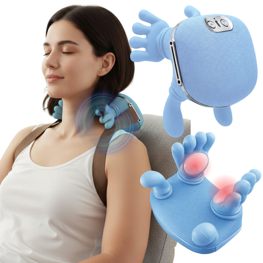 Neck Massager with Heat, Shiatsu Neck and Back Massager with 4D Kneading