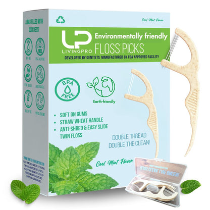 220 Count Double Thread - Mint Floss Picks