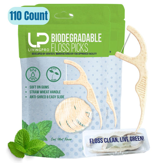 110 Count Single Thread -Mint Floss Picks