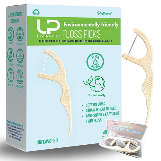 220 Count Single Thread -Unflavored Wheat Straw Floss Picks