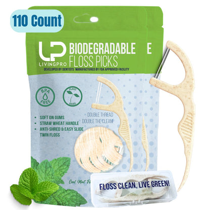 110 Count Double Thread -Mint Floss Picks