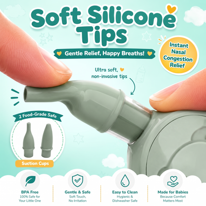 Electric Nasal Aspirator for Baby – Nose Sucker with Toddler Friendly Design, 5 Suction Levels up to 70kPa, Soothing LED & Music, Removable Lid, IPX7 Waterproof, USB-C Rechargeable